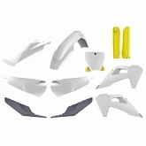 Комплект пластика Polisport 91121 White/Yellow