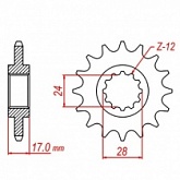 Звезда передняя MTX Parts 10-MN4-15