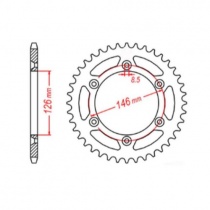 Звезда задняя MTX Parts 11-402-44