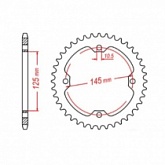 Звезда задняя MTX Parts 11-5TG-38