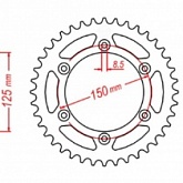 Звезда задняя MTX Parts 11-KM1-40