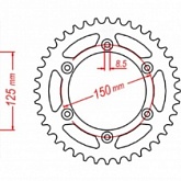 Звезда задняя MTX Parts 11-KM1-42
