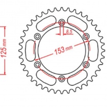 Звезда задняя MTX Parts 11-KRH-54