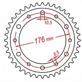 Звезда задняя MTX Parts 11-MT4-43