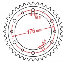 Звезда задняя MTX Parts 11-MT4-43