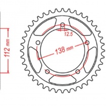 Звезда задняя MTX Parts 11-MW0-44