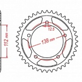 Звезда задняя MTX Parts 11-MW3-44