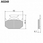 Колодки тормозные Nissin A0240