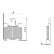 Колодки тормозные Nissin A0580
