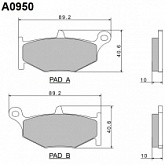 Колодки тормозные Nissin A0950