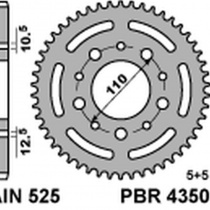 Звезда задняя PBR 4350.43 C45