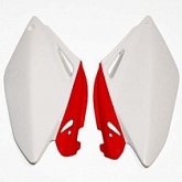 Пластик бокового номера UFO HO04606W White/Red