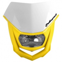 Пластик обтекателя переднего Polisport 8657400037 White/Yellow