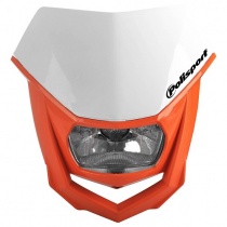Пластик обтекателя переднего Polisport 8657400038 White/Orange