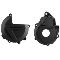 Комплект защиты крышки сцепления и генератора Polisport 90988 Black