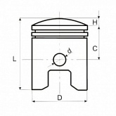 Поршень Motorace PSX-078 39,00 мм