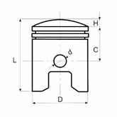 Поршень Motorace PSX-110 40,25 мм