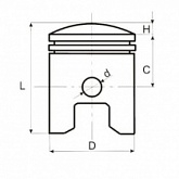 Поршень Motorace PSX-151 41,25 мм