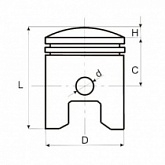 Поршень Motorace PSX-249 47,75 мм
