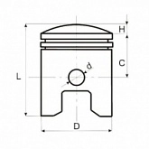 Поршень Motorace PSX-267 49,75 мм