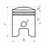 Поршень Motorace PSX-342 57,50 мм