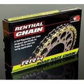 Цепь приводная Renthal 520 G&B RR4/120L Gold/Black