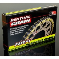 Цепь приводная Renthal 520 G&B RR4/120L Gold/Black