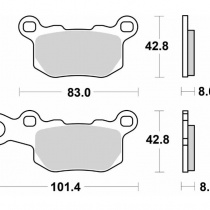 Колодки тормозные SBS 1002SI