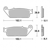 Колодки тормозные SBS 183CT