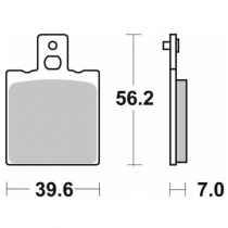 Колодки тормозные SBS 519SI