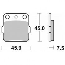 Колодки тормозные SBS 592CS