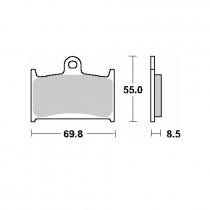 Колодки тормозные SBS 624SP