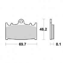 Колодки тормозные SBS 631RSI