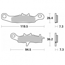 Колодки тормозные SBS 726SI