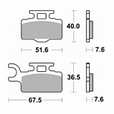 Колодки тормозные SBS 752SI