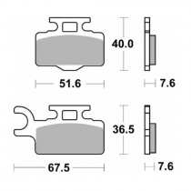 Колодки тормозные SBS 752SI