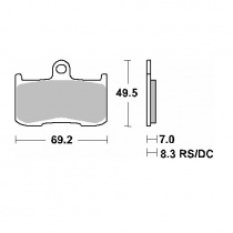 Колодки тормозные SBS 782RST