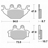 Колодки тормозные SBS 810HF