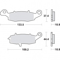 Колодки тормозные SBS 886LS