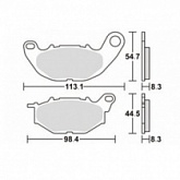 Колодки тормозные SBS 931HS
