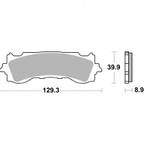 Колодки тормозные SBS 952HS