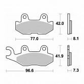 Колодки тормозные SBS 974SI
