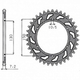 Звезда задняя Sunstar 1-4598-44