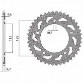 Звезда задняя Sunstar 1-8482-48
