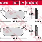 Колодки тормозные TRW Lucas MCB598TRQ