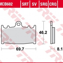 Колодки тормозные TRW Lucas MCB602TRQ