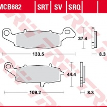 Колодки тормозные TRW Lucas MCB682TRQ