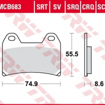Колодки тормозные TRW Lucas MCB683TRQ