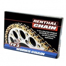 Цепь приводная Renthal 420 G&B R1/128 Gold/Black
