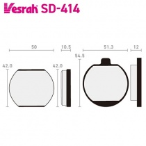Колодки тормозные Vesrah SD-414